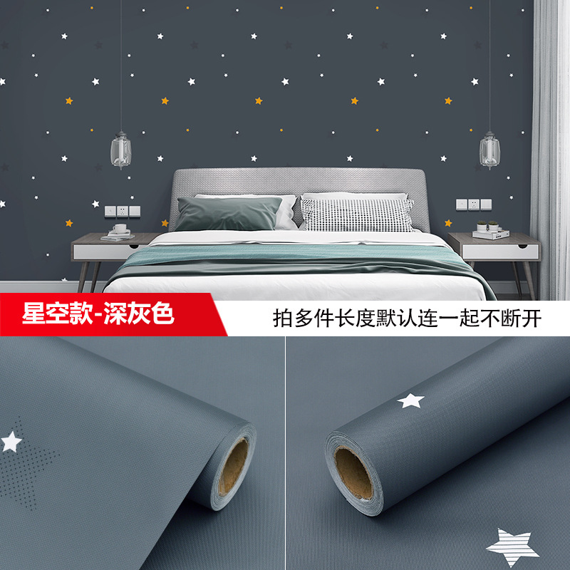 批发墙纸自粘卧室客厅防水防潮可擦洗壁纸桌柜子寝室宿舍翻新贴纸