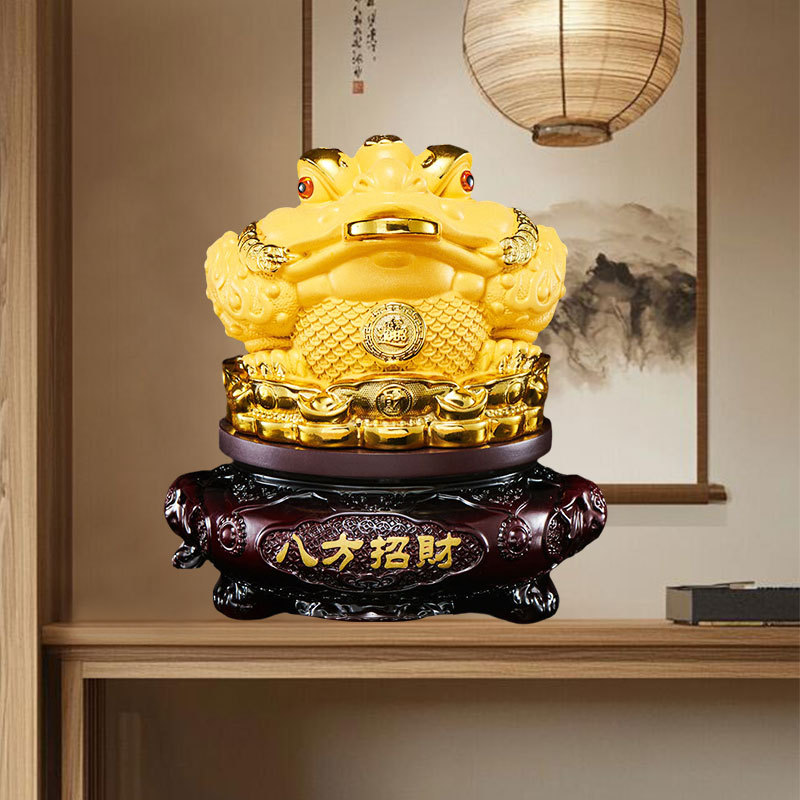 金蟾发财开业酒柜摆件高级感纳福玄关博古架摆饰装饰品乔迁礼物