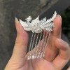 中式国风复古灵动凤凰设计古典搭配汉服造型精致步摇流苏鸭嘴夹