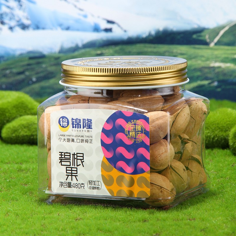 锦隆奶油味碧根果480g新货大颗粒长寿果坚果炒货散装批发零食年货