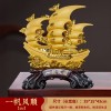 树脂工艺品创意玄关客厅家居摆件中式一帆风顺摆件开业乔迁装饰品