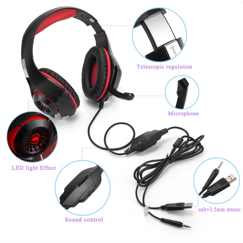 跨境 Beexcellent GM-1 头戴式电脑手机电竞游戏耳机吃鸡 headset