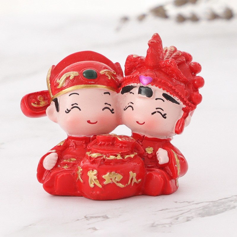 婚庆结婚工艺品新郎新娘百年好合婚礼布置摆件婚房桌面家居装饰品