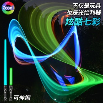星球激光剑二合一刀剑发光棒夜市摆摊闪光棒批发儿童玩具3-6岁