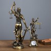 仿古铜女神忒弥斯雕塑雕像律师办公室公平小雕像正义法律天平摆件
