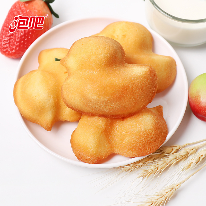 泡吧熊仔、小黄鸭造型蛋糕5斤/箱营养早餐零食休闲西式糕点