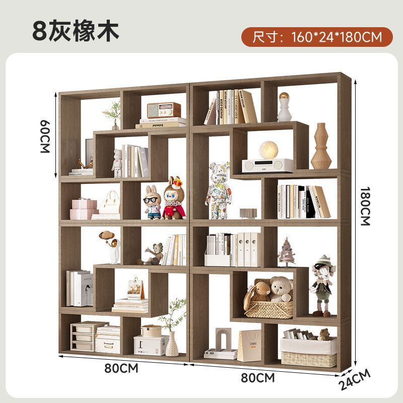 简约落地组合书架书柜创意转角柜卧室落地柜简易置物架隔断展示架