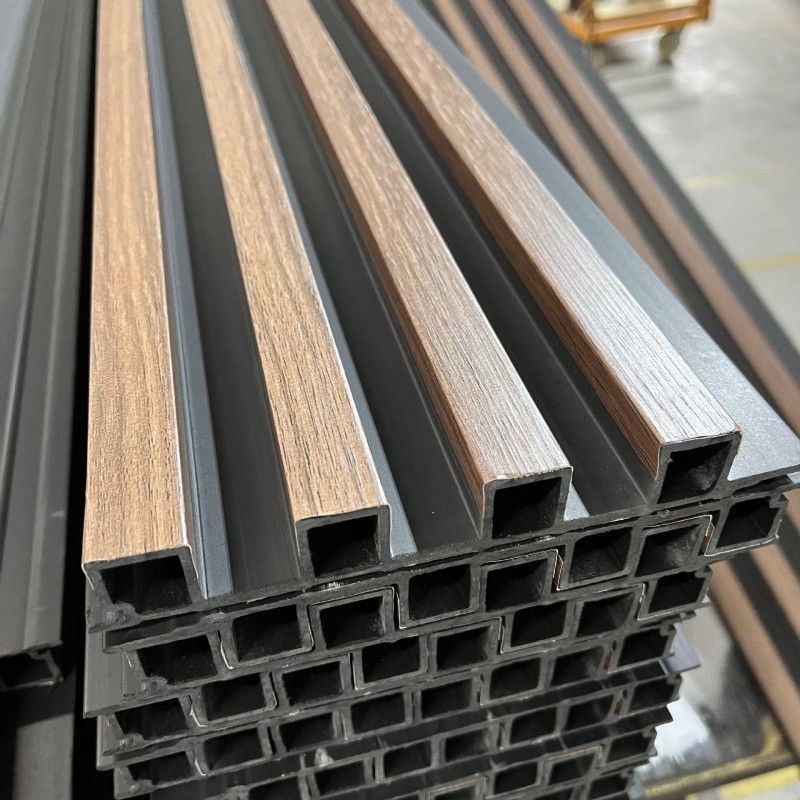 竹木纤维双色格栅板墙上吊顶同色格珊墙板墙面装饰板wall panel