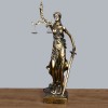 仿古铜女神忒弥斯雕塑雕像律师办公室公平小雕像正义法律天平摆件