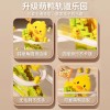 抖音爆款加油鸭自动爬楼梯儿童拼装电动轨道车小鸭子玩具灯光音乐