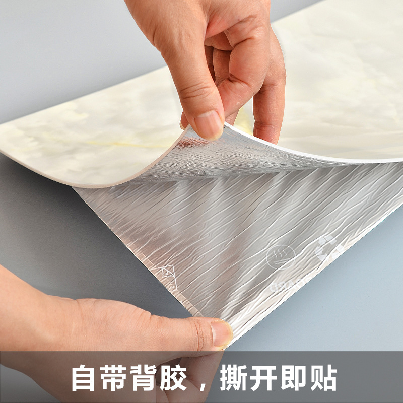 跨境厂家厨房自粘仿瓷砖墙贴卫生间墙面翻新遮丑壁纸防水防潮墙纸