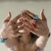 民族风少女彩色爱心戒指百搭时尚指环甜美小众哈萨克饰品首饰女