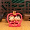 新婚喜娃中式婚房客厅装饰品结婚礼物树脂工艺品家居礼品摆件桃心