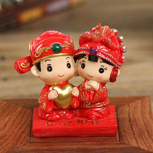 婚庆结婚工艺品新郎新娘百年好合婚礼布置摆件婚房桌面家居装饰品