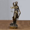 仿古铜女神忒弥斯雕塑雕像律师办公室公平小雕像正义法律天平摆件
