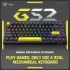ONIKUMA G52真机械键盘电脑办公游戏有线键盘电竞青轴82键键盘