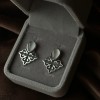 民族风哈萨克游牧简约镂空花纹耳钉复古个性经典设计气质高级耳饰