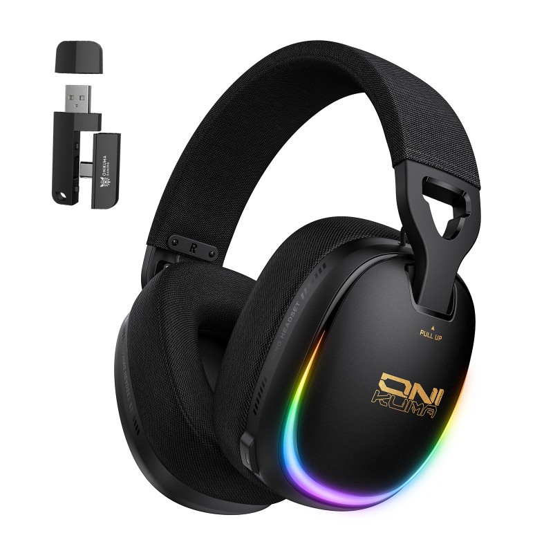 跨境新品ONIKUMA GT805 四模游戏电竞耳机头戴式无线蓝牙2.4G电脑