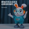 地摊爆款萌兔唱歌跳舞机器人玩具灯光音乐1岁宝宝互动抬头训练