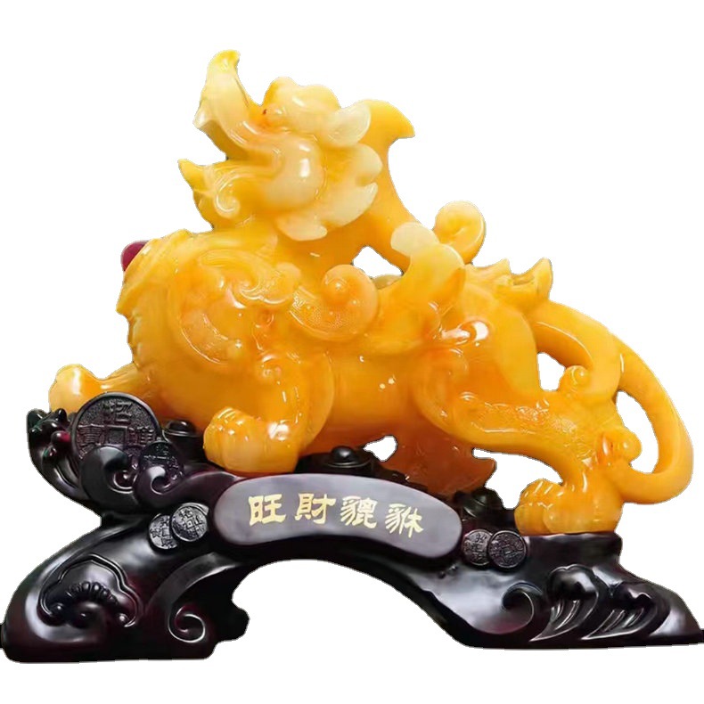 吉祥貔貅摆饰树脂酒柜摆件高级感开业发财乔迁礼物送礼用工艺摆饰