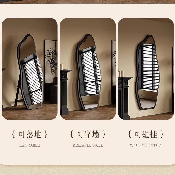 法式复古全身镜落地镜家用设计师异形穿衣镜高级感网红试衣大镜子