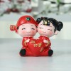 结婚娃娃百年好合树脂工艺品礼物婚房客厅创意家居摆件桌面手工