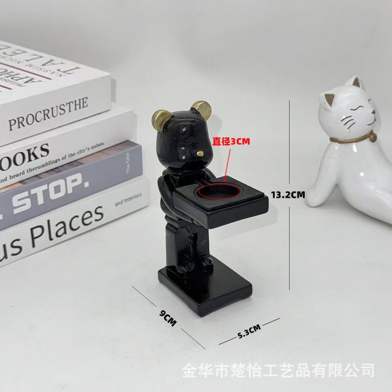 宇航员手表架装饰摆件老爷爷表台iWatch座托盘手表树脂展示架桌面