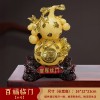 百福临门葫芦摆件客厅玄关中式树脂沙金乔迁礼物金葫芦金葫芦摆件