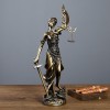 仿古铜女神忒弥斯雕塑雕像律师办公室公平小雕像正义法律天平摆件