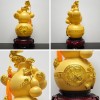 跨境沙金福禄树脂摆件家居装饰品客厅办公室开业风水葫芦摆件批发