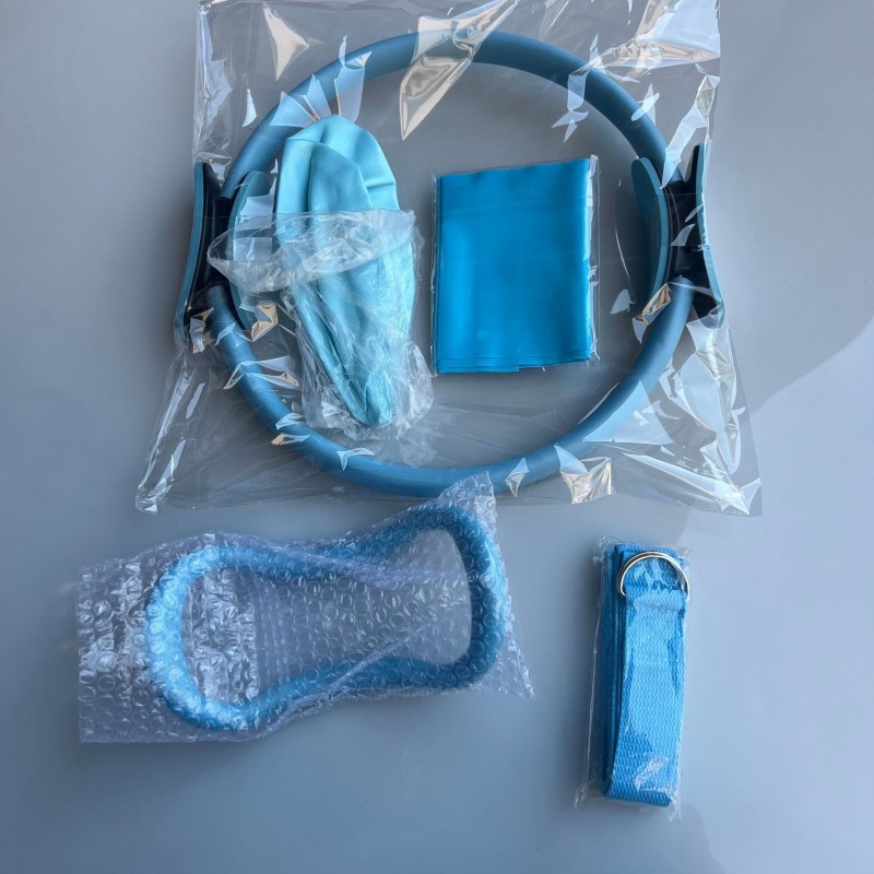 普拉提圈五件套伸展带拉力带25cm瑜伽麦管球普拉提球瑜伽环组合