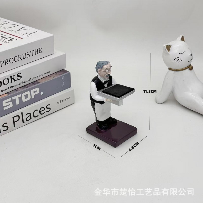 宇航员手表架装饰摆件老爷爷表台iWatch座托盘手表树脂展示架桌面