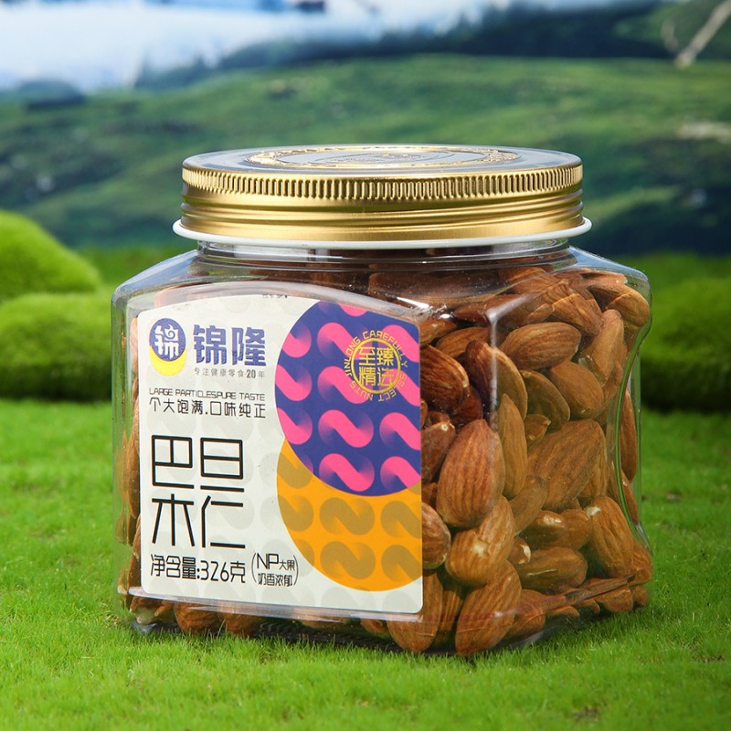 大颗粒原味巴旦木326g扁桃仁杏仁果仁干果烘焙坚果炒货零食批发