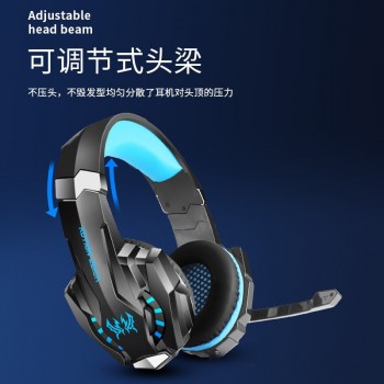 跨境 因卓G9000头戴式电脑游戏耳机3.5+USB单孔耳麦适用于PS4