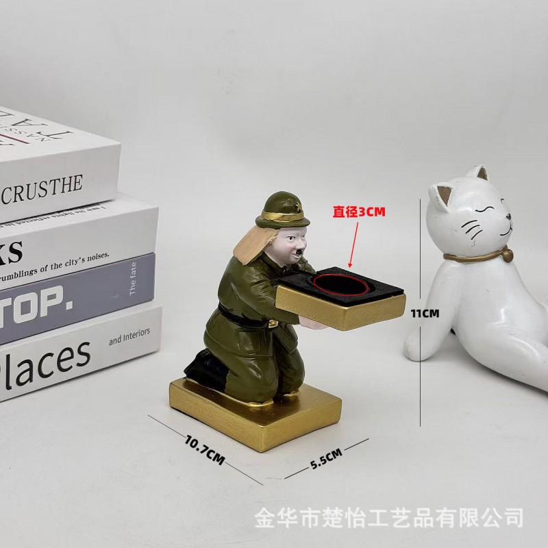 宇航员手表架装饰摆件老爷爷表台iWatch座托盘手表树脂展示架桌面