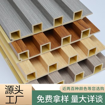 竹木纤维格栅板护墙板长城板室内轻奢背景墙新中式美式吊顶材料