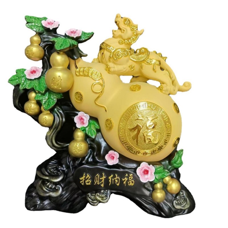 发财葫芦树脂工艺品酒柜摆件开业礼品乔迁礼物玄关装饰用品家居