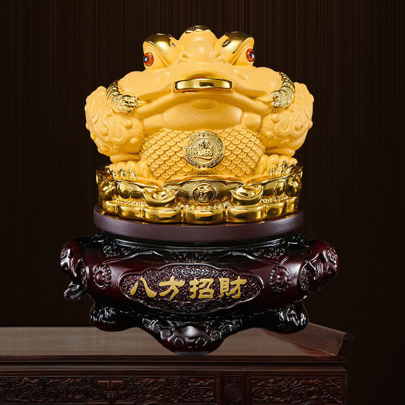 金蟾发财开业酒柜摆件高级感纳福玄关博古架摆饰装饰品乔迁礼物