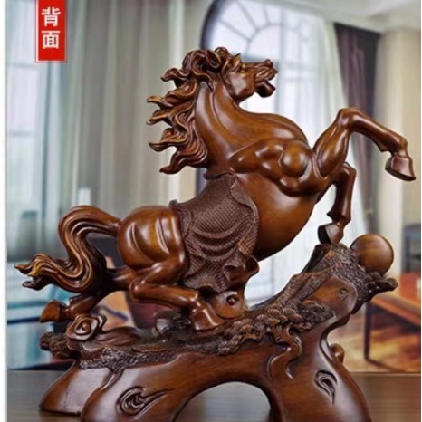 加工定制木纹金龙鱼树脂酒柜摆件高级感发财乔迁礼物装饰工艺品