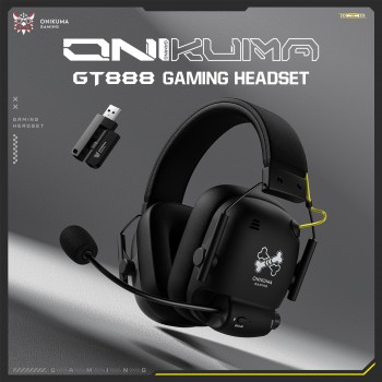 跨境 ONIKUMA GT888无线电竞耳机头戴式三模蓝牙游戏电脑耳麦带麦