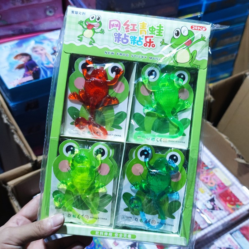 零售1元店便宜玩具青蛙粘粘乐儿童卡通减压捏捏乐小卖部学生礼物