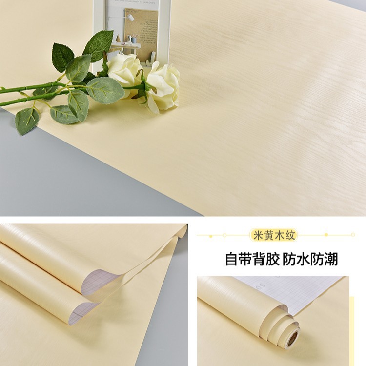跨境 自粘门贴防水木纹装饰翻新90cm宽2.1米整张木门衣柜橱柜贴纸