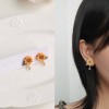 春夏季小清新复古向日葵流苏耳钉女高级设计感气质百搭耳环耳饰