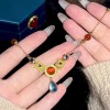 新中式花丝宫廷复古项链古水滴锁骨链女毛衣链时尚百搭高级送礼物