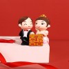 新郎新娘婚礼婚庆树脂娃娃摆件礼品饰品结婚婚房摆饰批发新中式