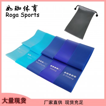 工厂批发定制TPE瑜伽阻力带康复训练健身弹力带拉力圈提臀阻力圈