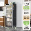 厨房多层收纳柜落地微波炉置物架餐边橱柜家用带门多功能储物柜子