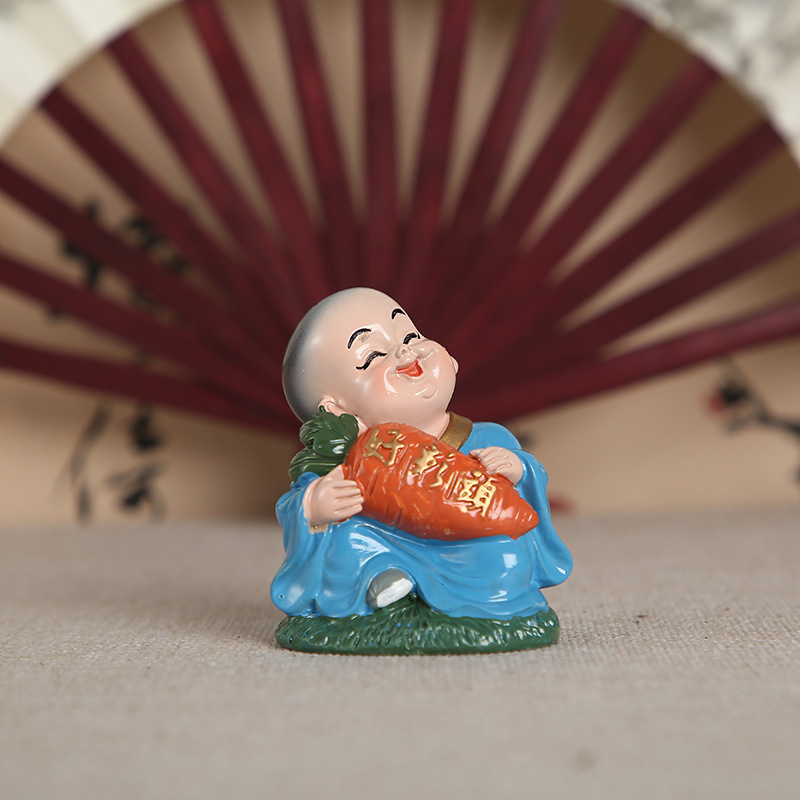 中式创意礼品小和尚卧室树脂工艺品家居装饰客厅卧房桌面摆件装饰