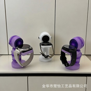 宇航员手表架装饰摆件老爷爷表台iWatch座托盘手表树脂展示架桌面