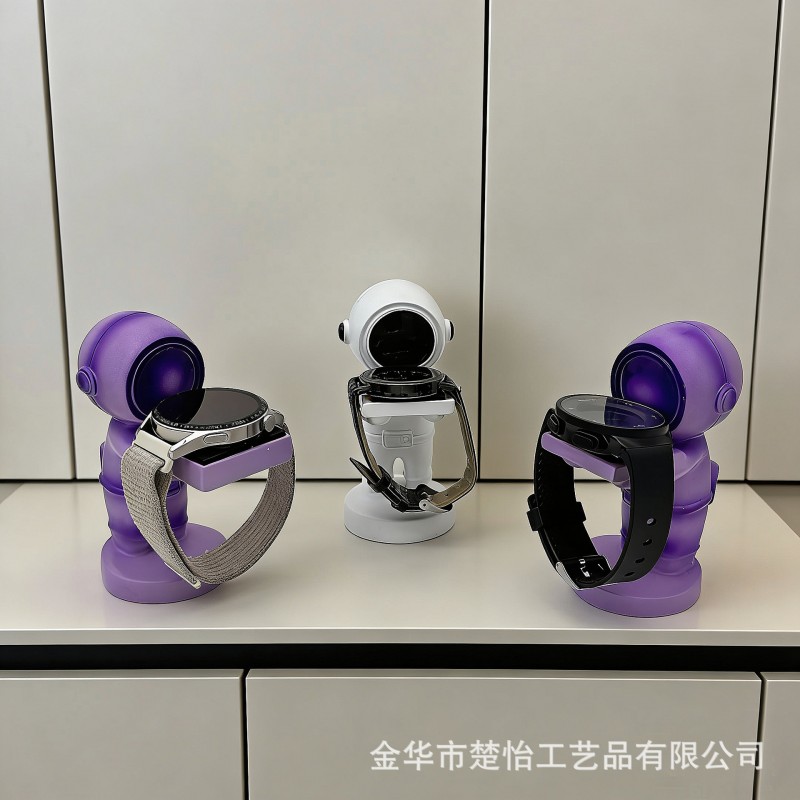 宇航员手表架装饰摆件老爷爷表台iWatch座托盘手表树脂展示架桌面